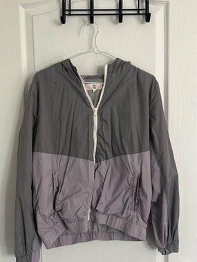 Pink Rose Gray Jacket with Pastel Stripe Label